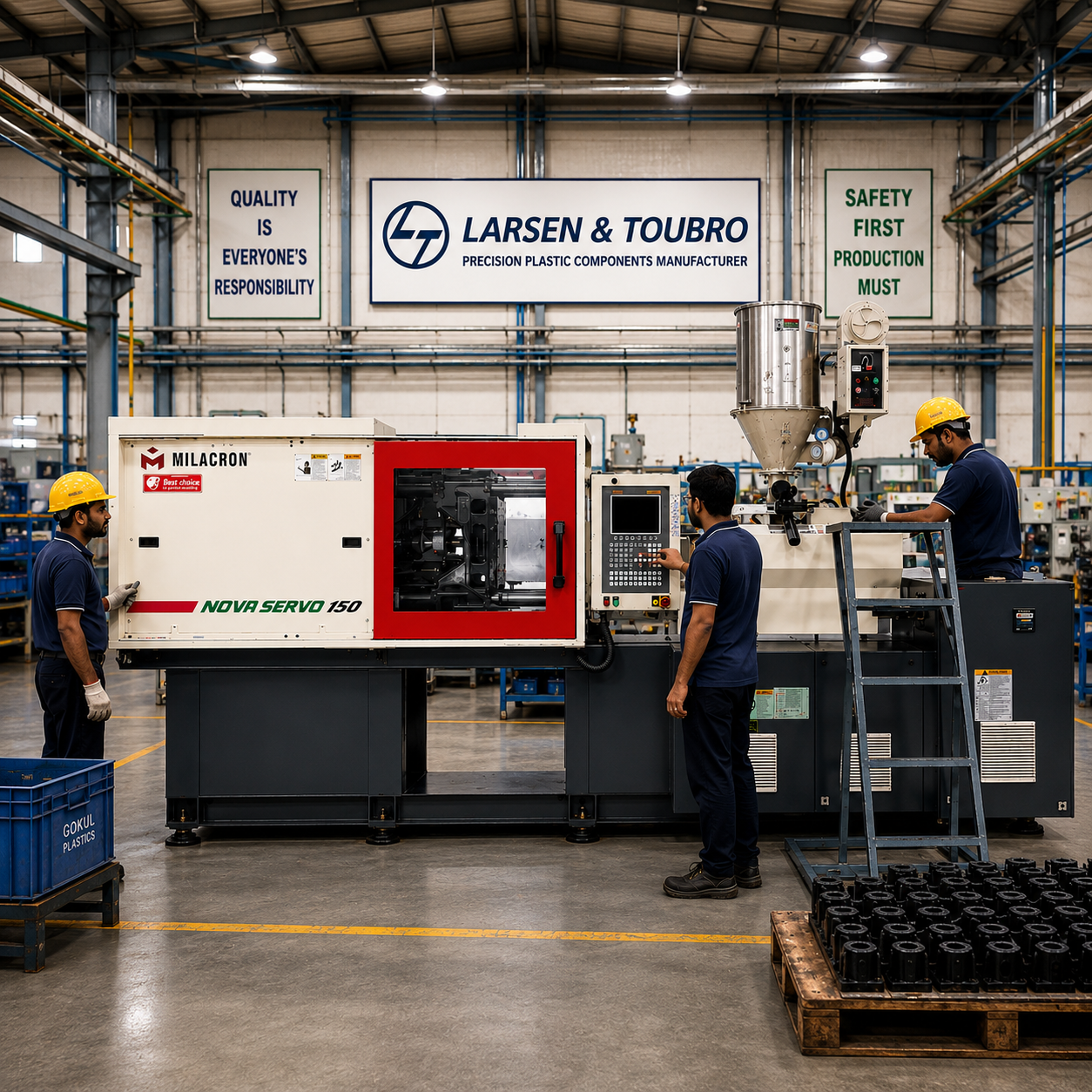 Mrughan Plastics plastic moulding manufacturing floor in Pune Maharashtra